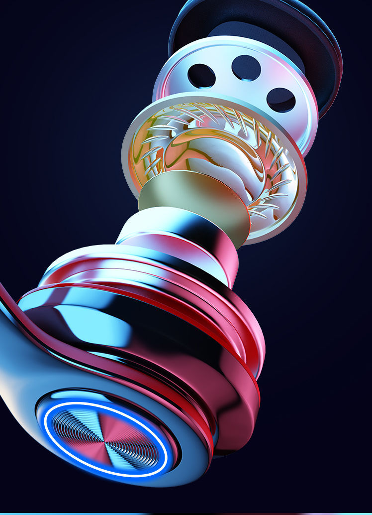 适用发光蓝牙耳机头戴式重低音华为OPPO无线耳麦安卓苹果手机电脑详情7