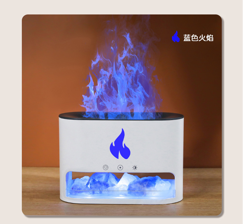 New USB Flame aroma diffuser for home and office use, humidifying aroma diffuser, essential oil simulation, flame rock aroma diffuser pic 15