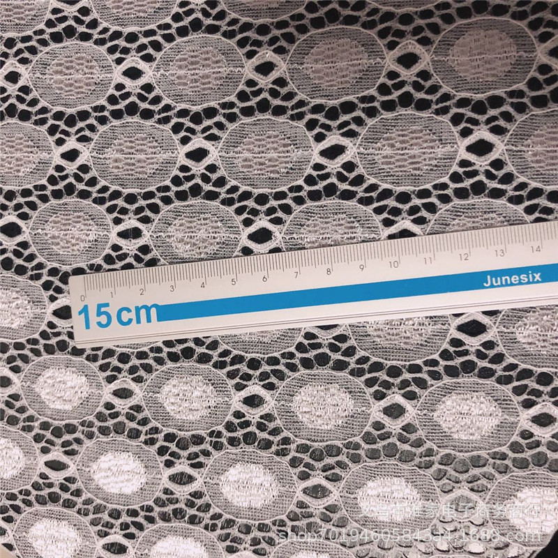 Factory direct sales of brocade dot lace fabric, elastic bright silk lace fabric for clothing, dresses and accessories pic 7