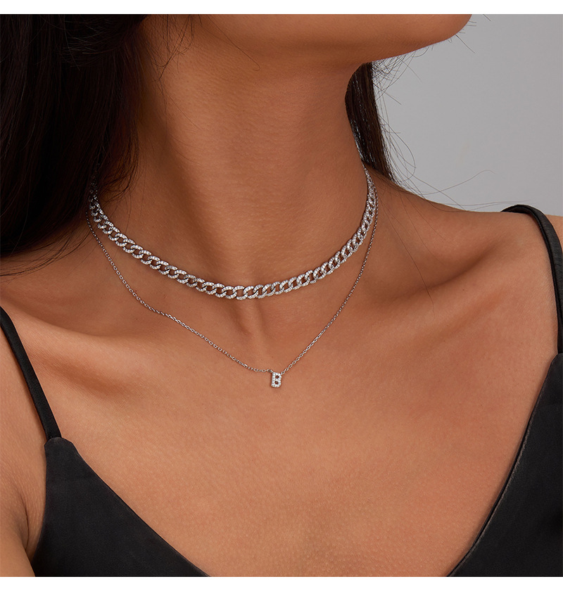 925 sterling silver bracelet with 26 letters set with zircon, a niche, light luxury and high-end style, an ins sterling silver bracelet, a cross-border bestseller accessory pic 14