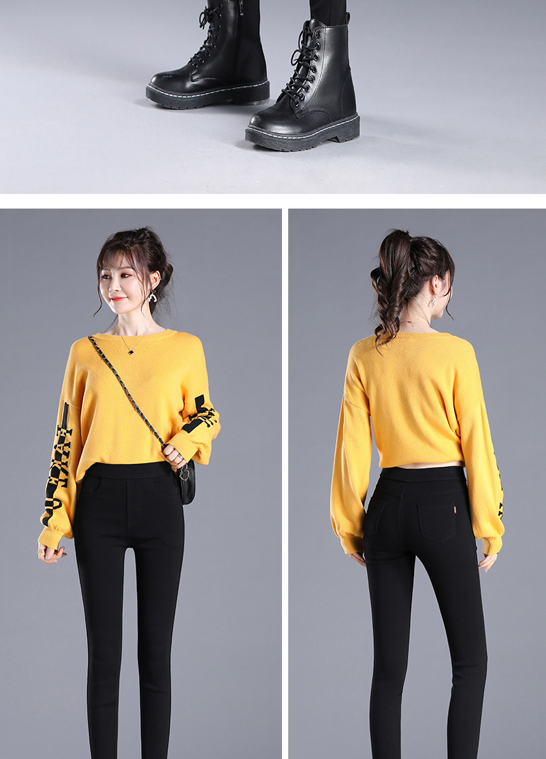 For the spring and autumn of 2024, there are thin magic pants for women. They are black, tight-fitting, and slimming. You can wear elastic pencil pants and skinny leggings on top pic 46