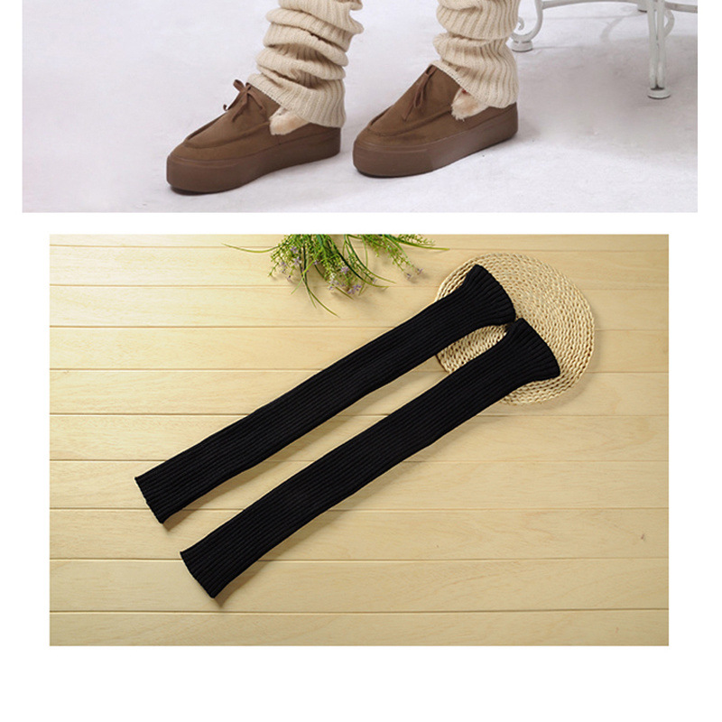 Long, knee-high pile socks for warmth, long and thick woolen socks, leg covers for women to stretch cold legs in autumn and winter pic 9