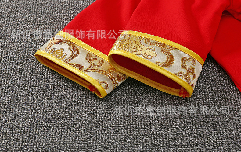 Baby one-month one-piece suit, 100-day first birthday dress, Chinese-style baby boy and spring and summer festive first birthday Tang suit for girls pic 7
