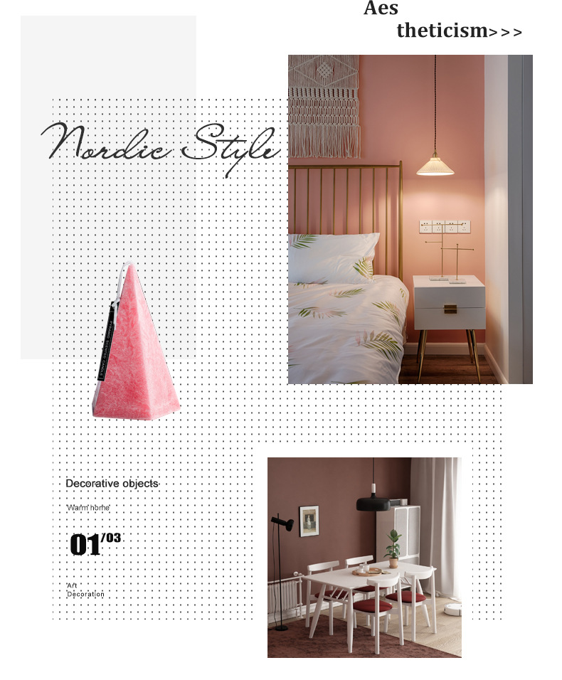 Nordic-style geometric conical essential oil aromatherapy candles, decorative handicrafts, ornaments, aromatherapy candles, electronic candles pic 3