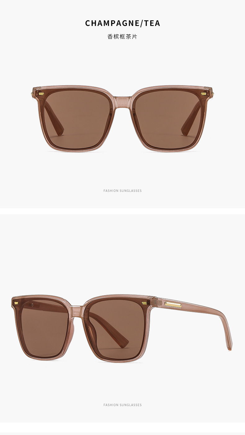 时尚墨镜女防晒新款高级感偏光镜茶色男太阳眼镜防紫外线司机开车详情17