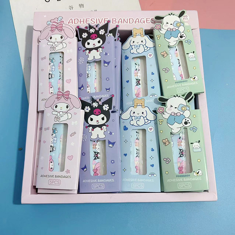 Sanrio Kuromi Band-aid box set: 5 pieces of waterproof and breathable band-aids for students and children, wound patches, and hemostatic patches pic 12