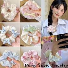 Korean-style large intestine hair band for women, high-end look, high appearance level, ins school style hair band, sweet style, fashionable rubber band hair accessory pic 11