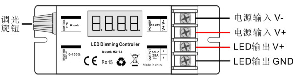 2.4G wireless synchronous dimmer, LED knob dimmer, PWM dimmer, maximum current 25A pic 5