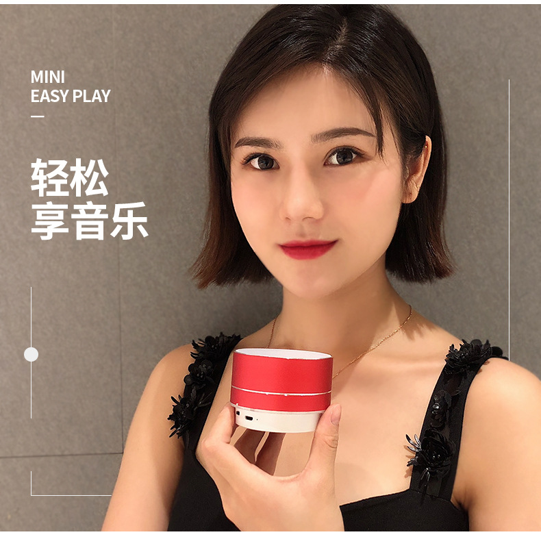 Metal A10 Bluetooth speaker, mobile phone, computer, mini speaker, led memory card, illuminated small speaker, Logo gift pic 13