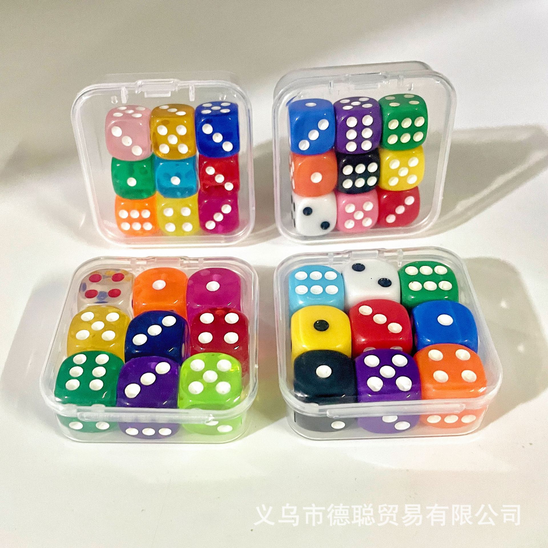 盒装9粒14mm16m实色透明9粒盒装骰子色子投子筛子详情4