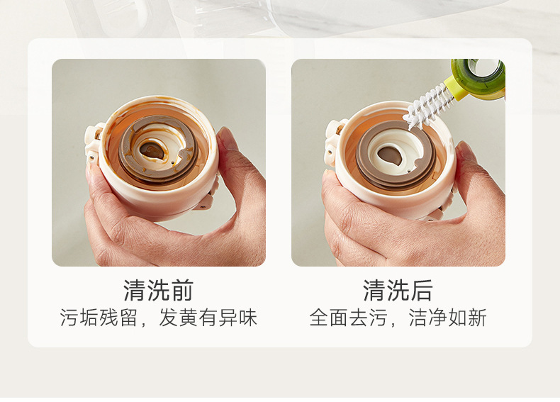 三合一U形清洁杯刷奶瓶保温杯盖缝隙清洁刷奶瓶杯口硅胶刷批发详情6