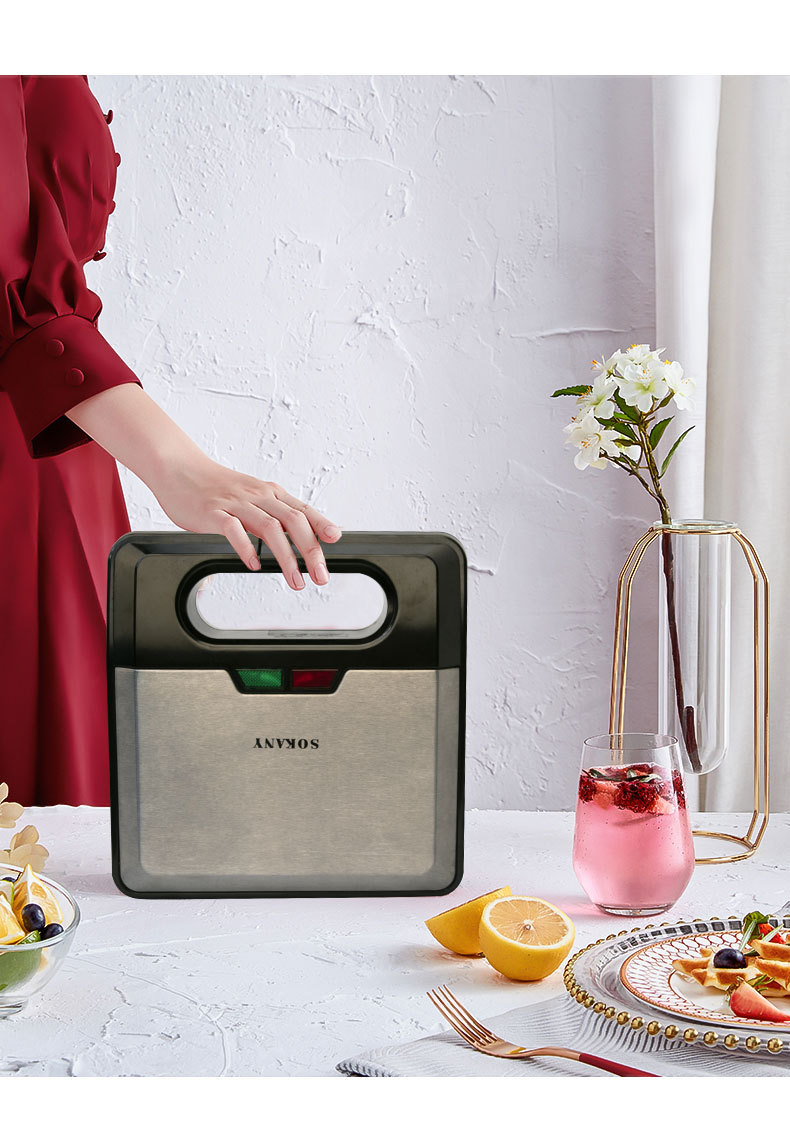 [Cross-border Bestseller] SOKANY303 Three-in-one Sandwich, Multi-Functional Waffle Steak Machine, Hamburger Panini Machine pic 8