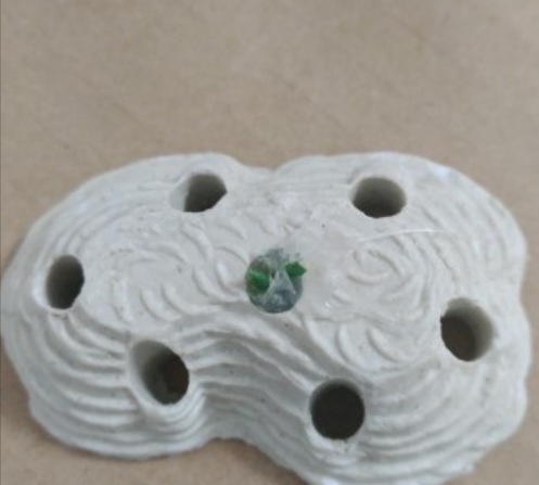 水族鱼缸造景 陶瓷水草底座 黑色 白色各种款式 摆设品 厂家批发详情30