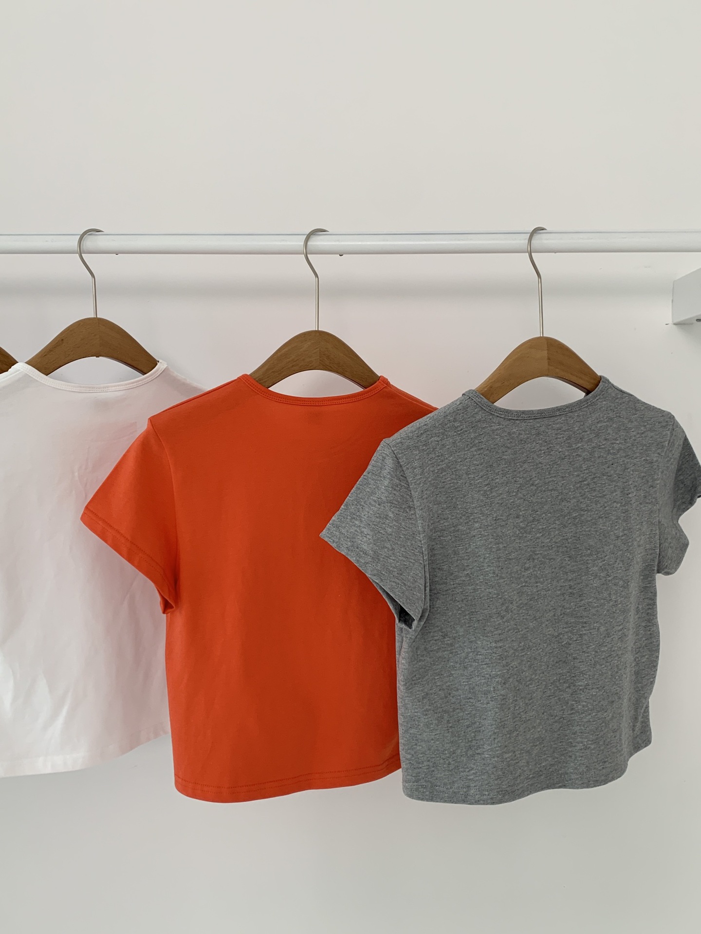 Pure cotton off-the-shoulder embroidered short-sleeved T-shirt for women, 2025 summer solid color casual style, Han Dongdaemun base layer ha*g pic 18