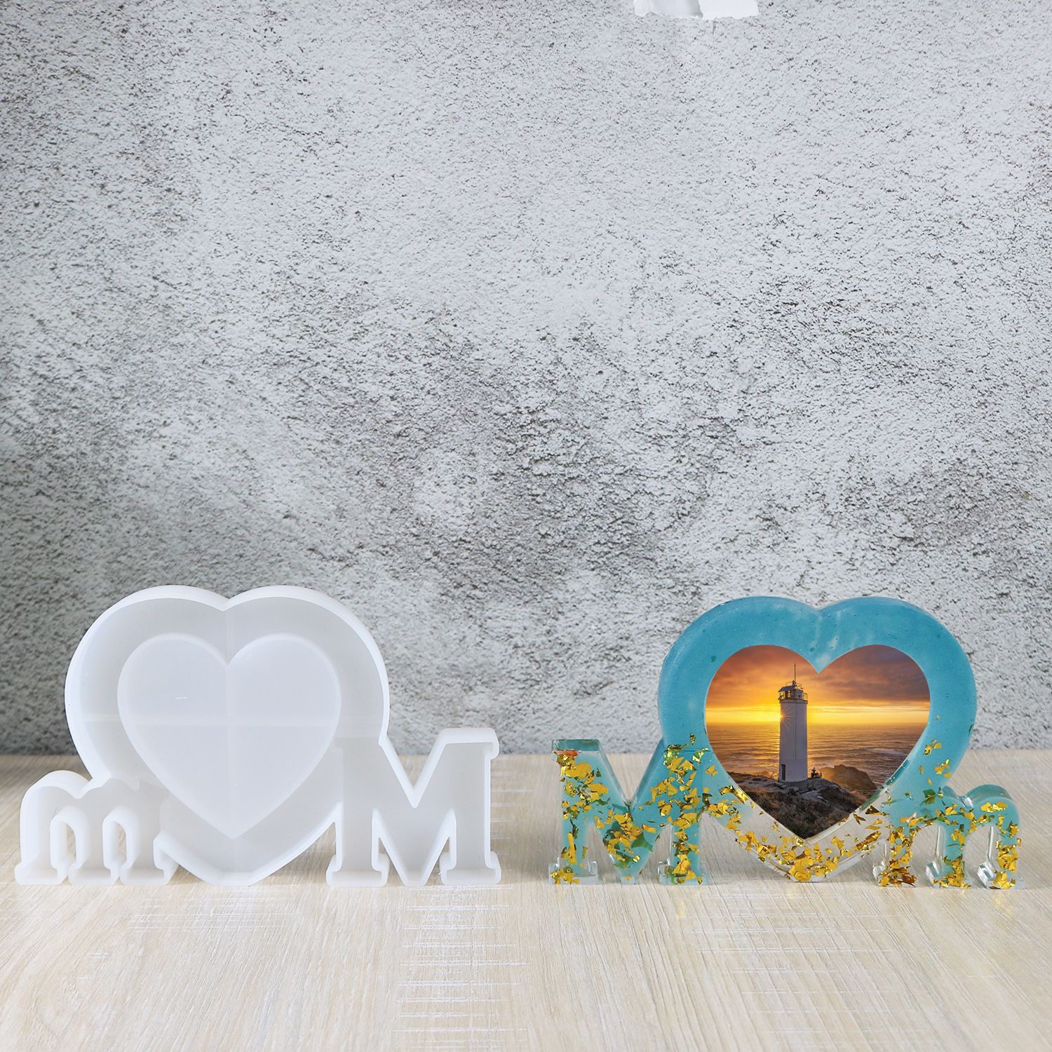 diy滴胶模具家庭成员family立体相框硅胶模具跨境专供详情16