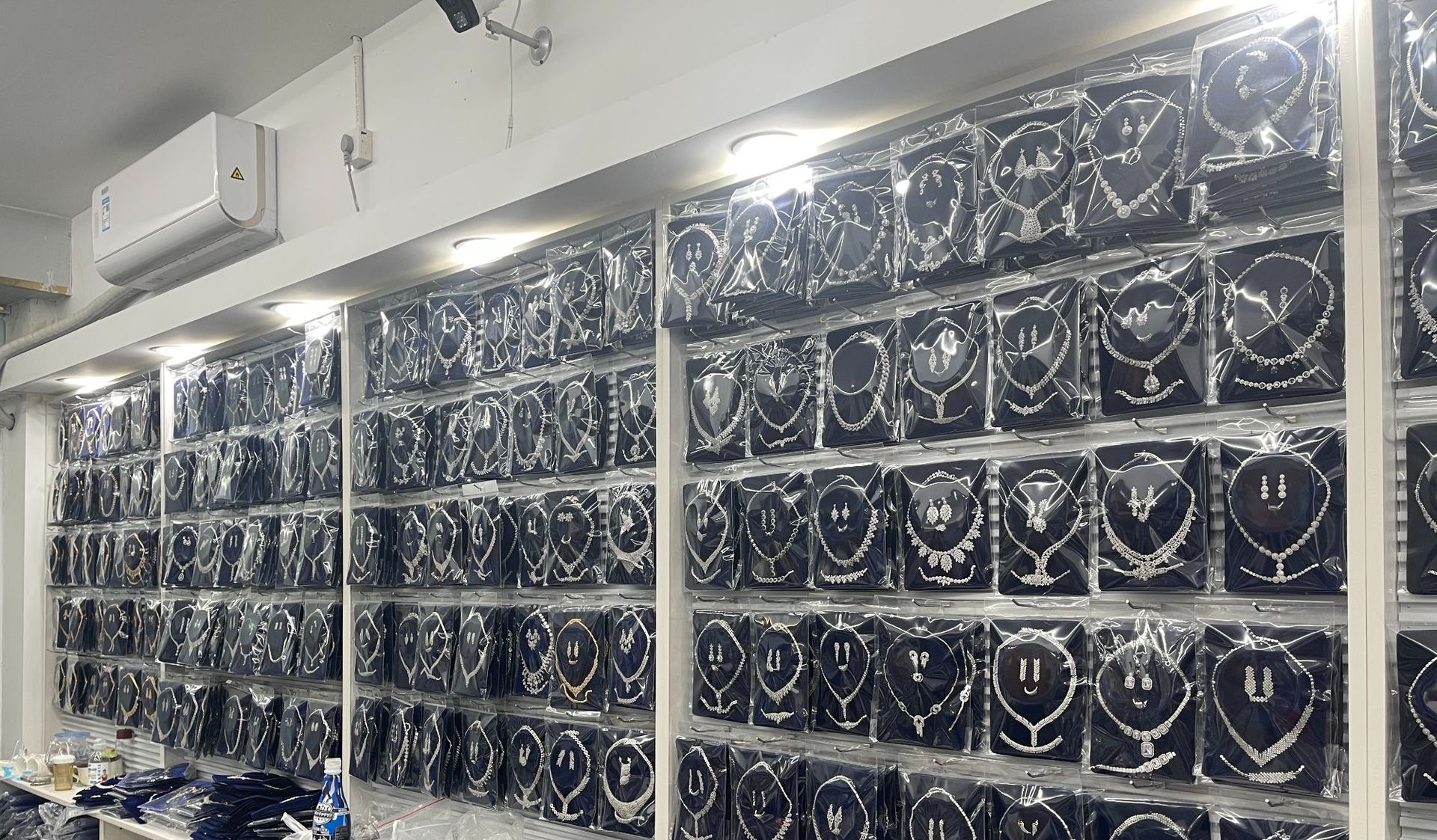 跨境新款四件装新娘套装铜微镶锆石婚礼配饰项链耳环手链戒指详情8