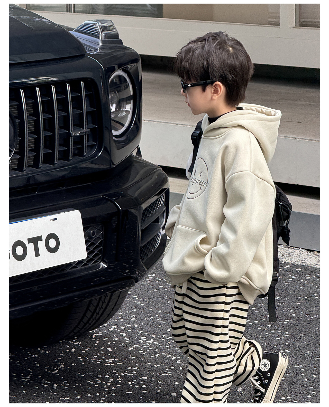 童酷2024儿童冬款湖州织里童装韩版宝宝上衣笑脸刺绣连帽男童卫衣详情32