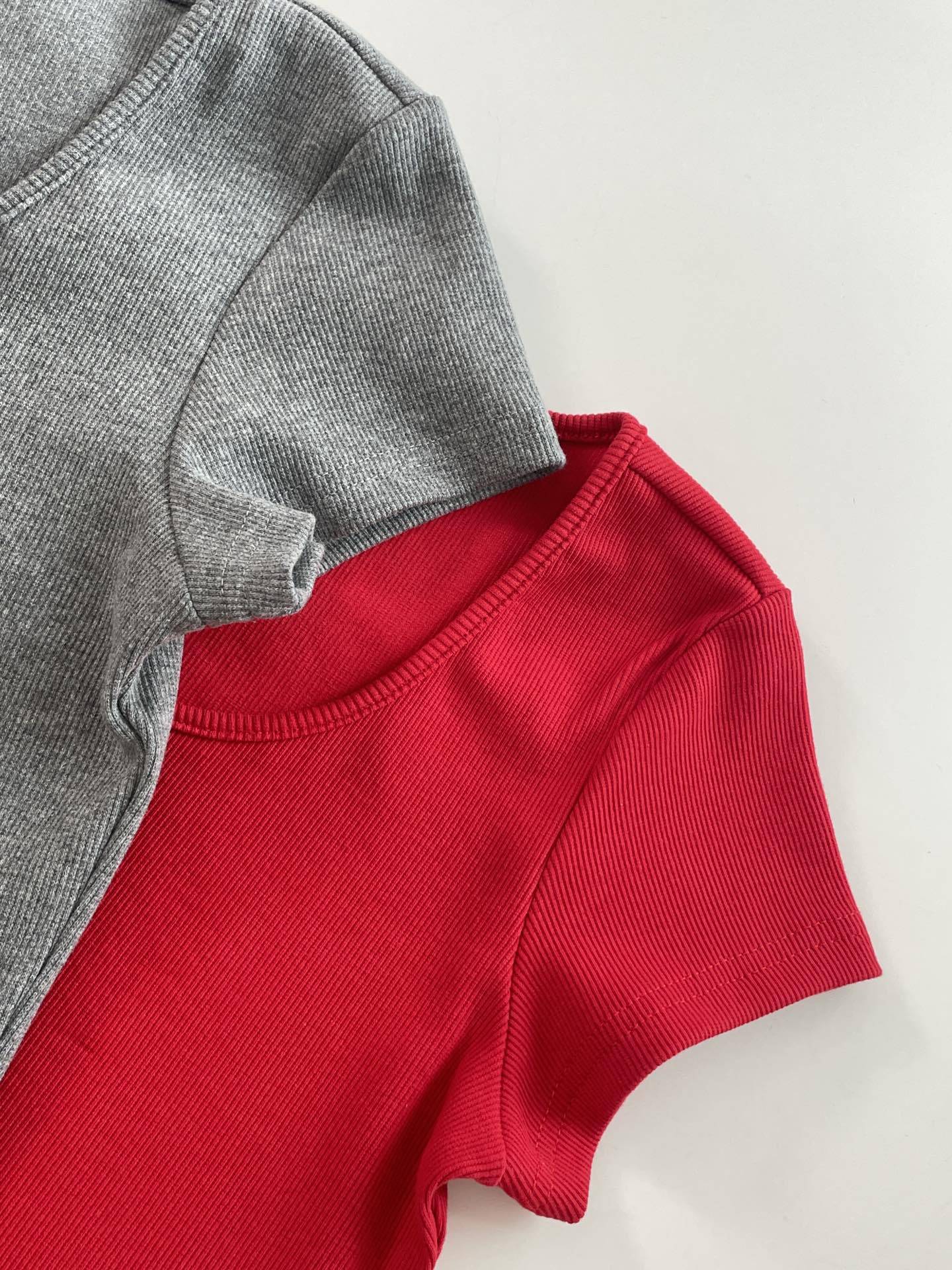 Solid color basic round-neck fitted short-sleeved T-shirt for women, Korean-style Dongdaemun ins simple and casual base layer g*d pic 14