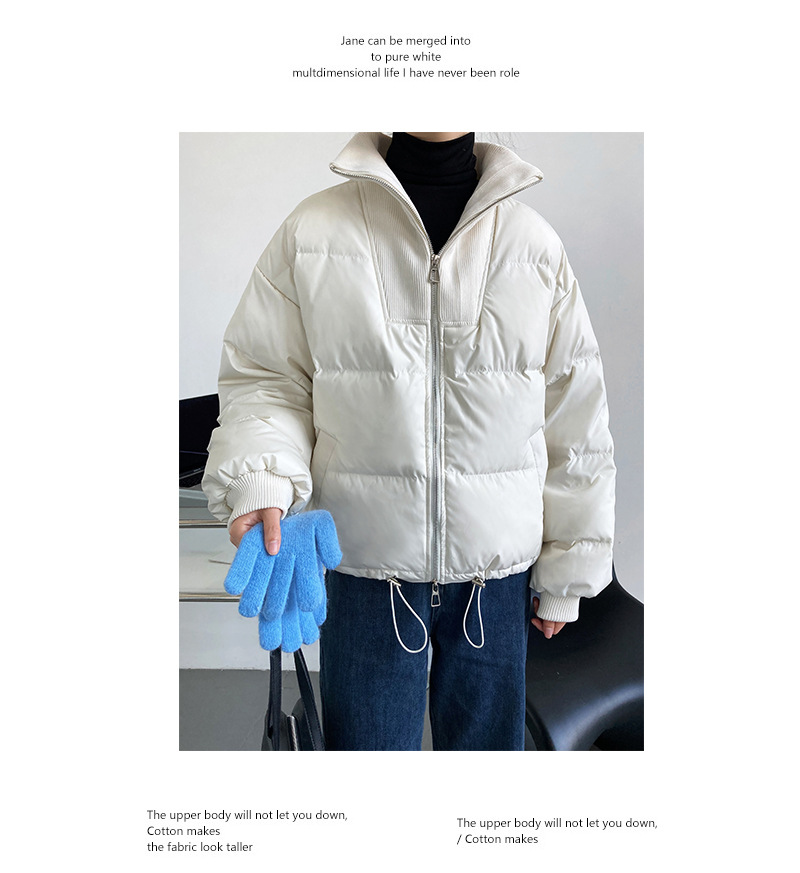 Luxi 2022 New Design sense stand-up collar short Down jacket for petite women 90, white duck down jacket Y33 pic 30