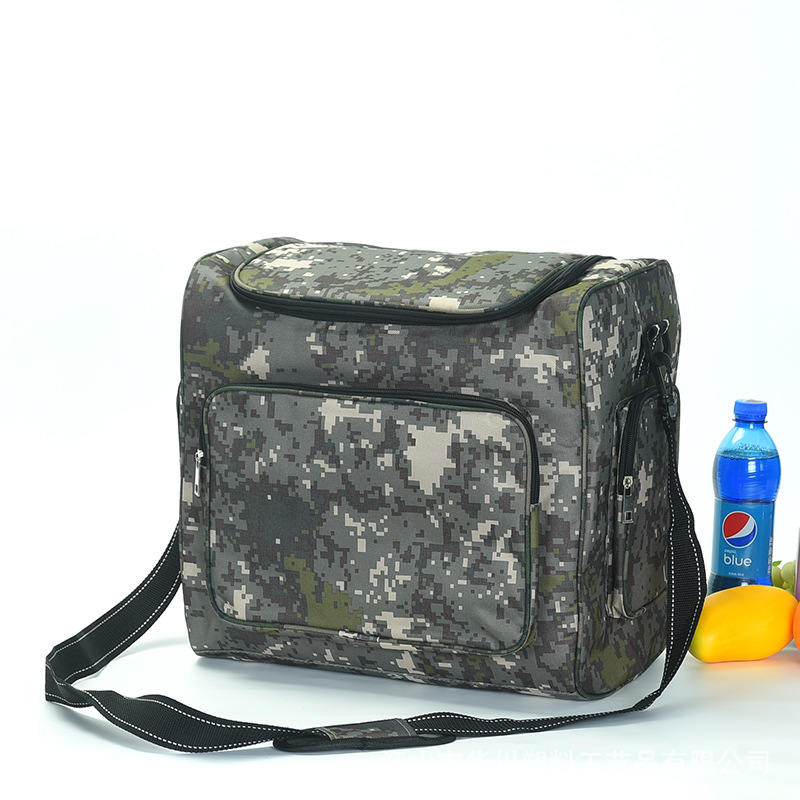 Insulated lunch bag, waterproof and cold-proof, outdoor portable Oxford fabric, new picnic bag, ice bag, foreign trade camouflage lunch bag, insulated meal bag, red wine insulated bag, camping box, ice bag, insulated bag pic 6