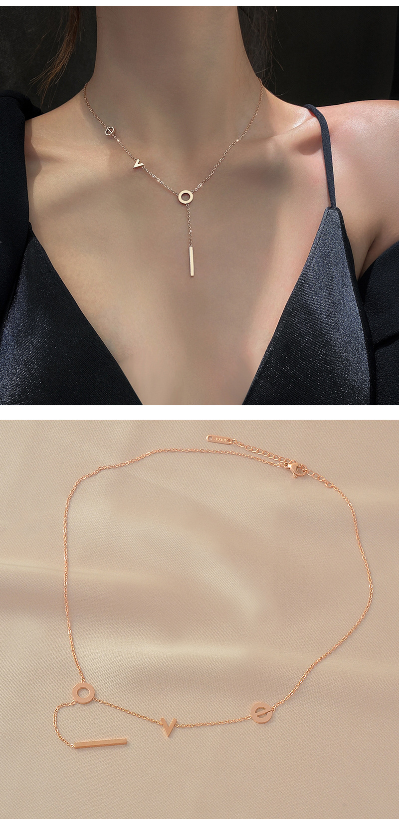 Titanio acero collar mujer inglés número mariposa pequeña cintura bruta clavícula gargantilla influencers en vivo el mismo estilo no se pierde color accesorios marea pic 21