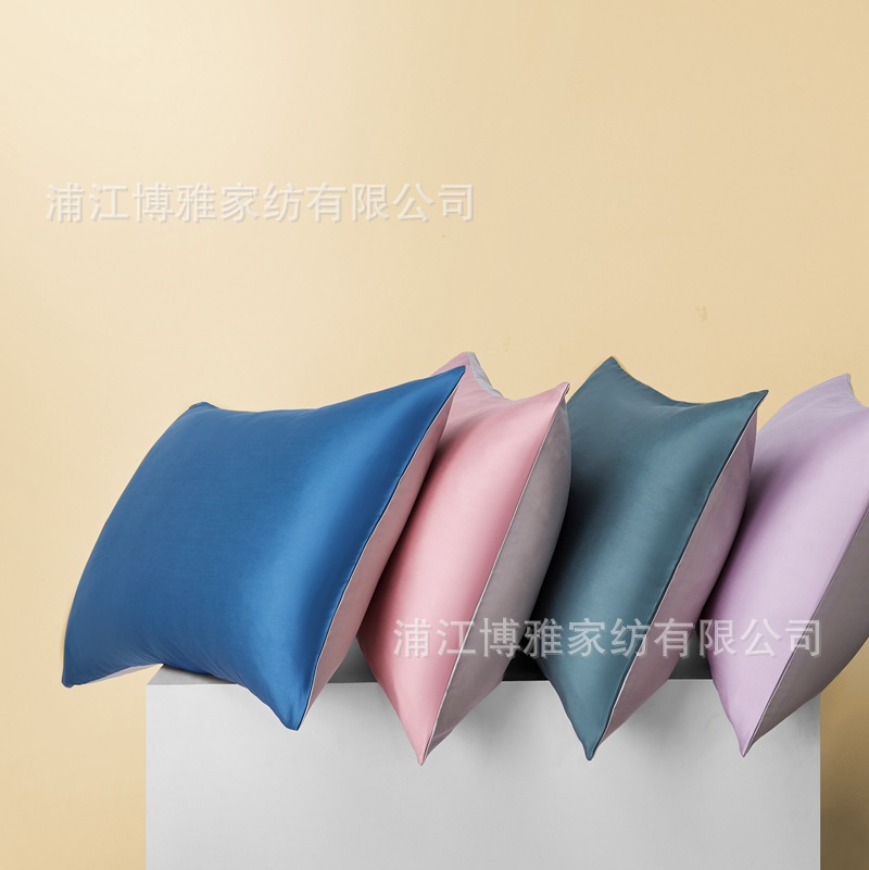 New Product 2022 Light Luxury Pair Pillowcase, 60-count long-staple cotton AB panel design, double-piece universal pillowcase wholesale pic 9