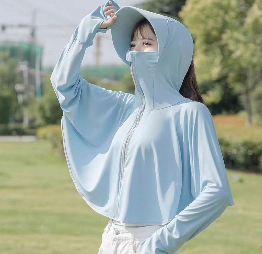 2024新款冰丝防晒衣女时尚夏季防紫外线薄款宽松透气高级感防晒服详情2