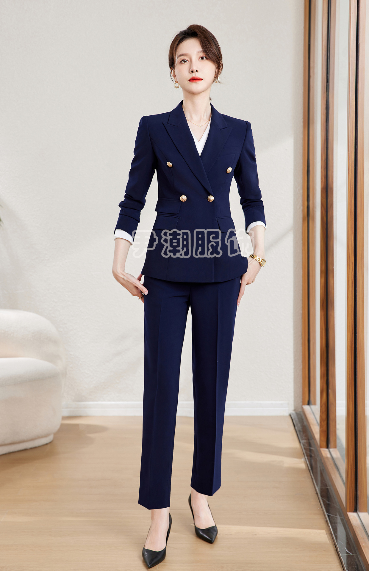 职业装时尚衬衫女装2024春季新款时尚气质百搭小个子管理白领工服详情27