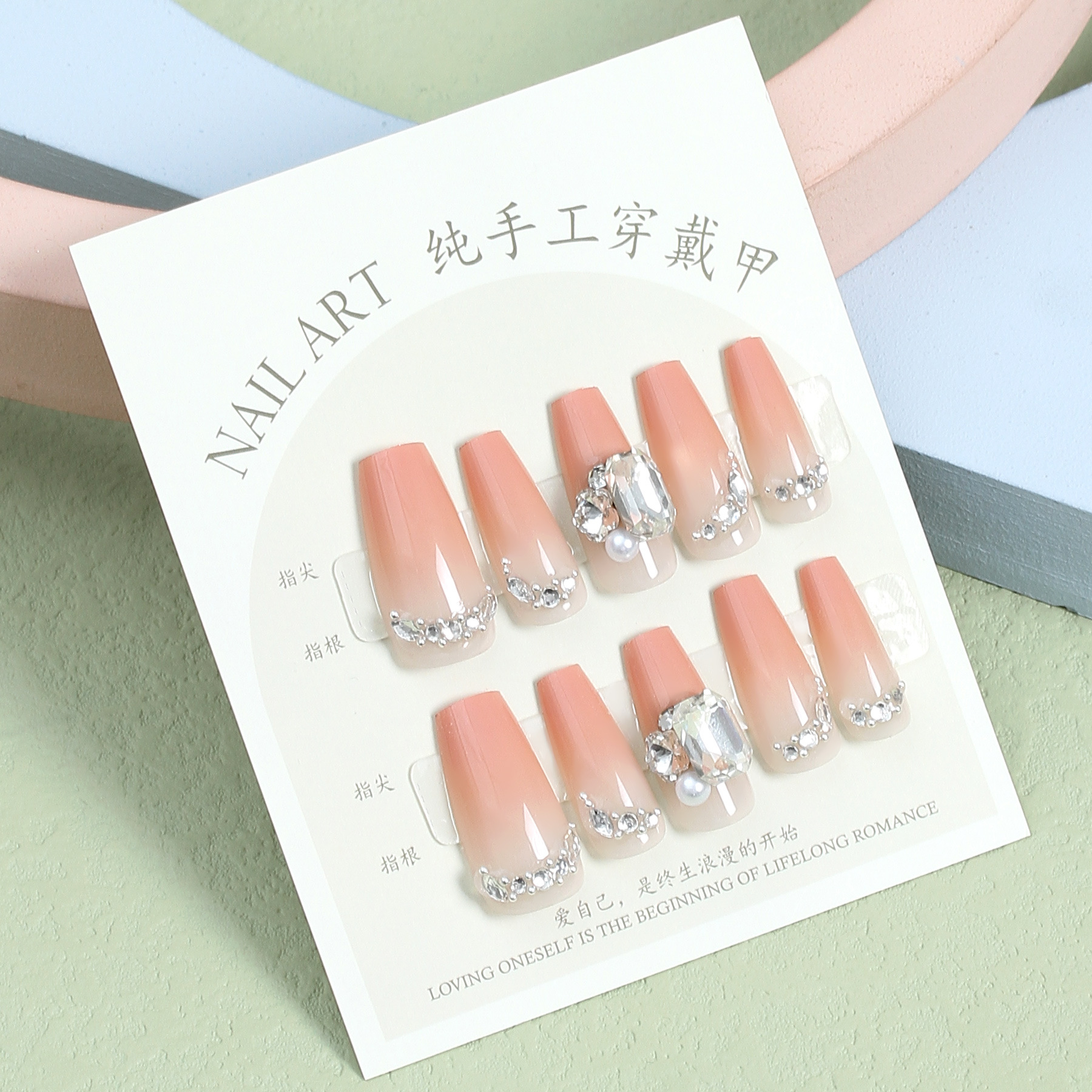 手工穿戴甲长梯款合集新款美甲贴片假指甲美甲工厂现货手工甲批发详情22