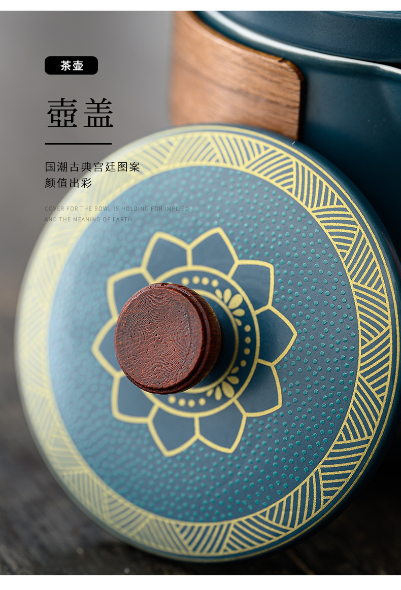 Wholesale of portable kung Fu tea sets for travel, Japanese-style outdoor quick guest cups, and business gifts for festivals pic 24