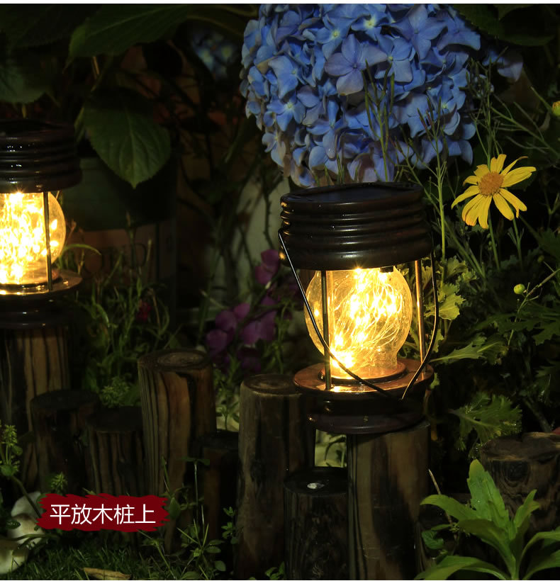 曦骉复古阳台太阳能灯庭院灯家用栏杆灯户外路灯围栏楼梯灯防雨详情15