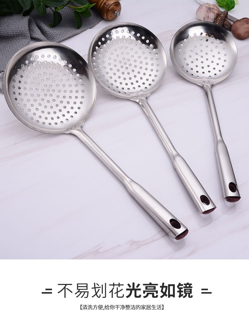 Wholesale of stainless steel soup shells, soup strainers for hot pot frying, filtering strainers, cooking soup spoons and kitchenware from manufacturers pic 8