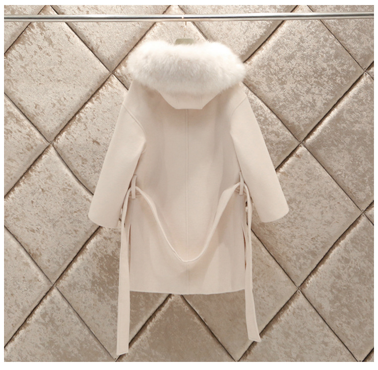 Woolen coat for women, mid-length, 2020 autumn/winter new Korean style, short and petite woolen coat, one-piece consignment pic 2