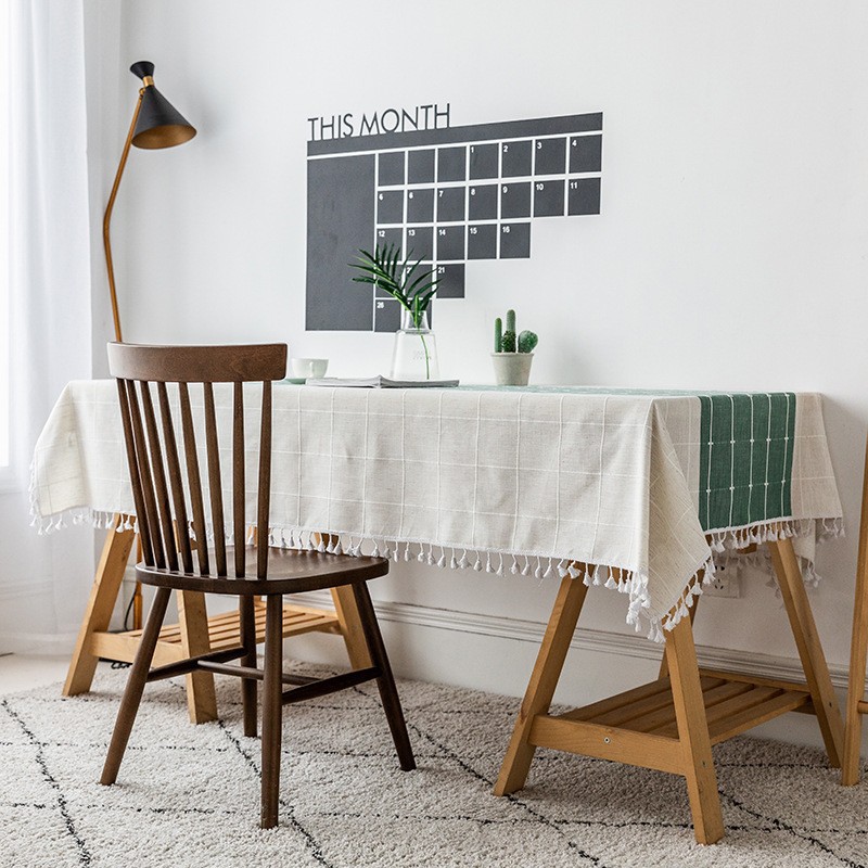 Cross-border northern European rectangular tablecloth, cotton, linen, linen decoration party, German, French, British coverings, wrinkle-free tablecloths pic 10
