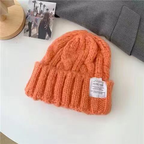 韩版ins 花毛线帽子女纯色秋冬季保暖糖果色日系针织帽网红潮品详情10