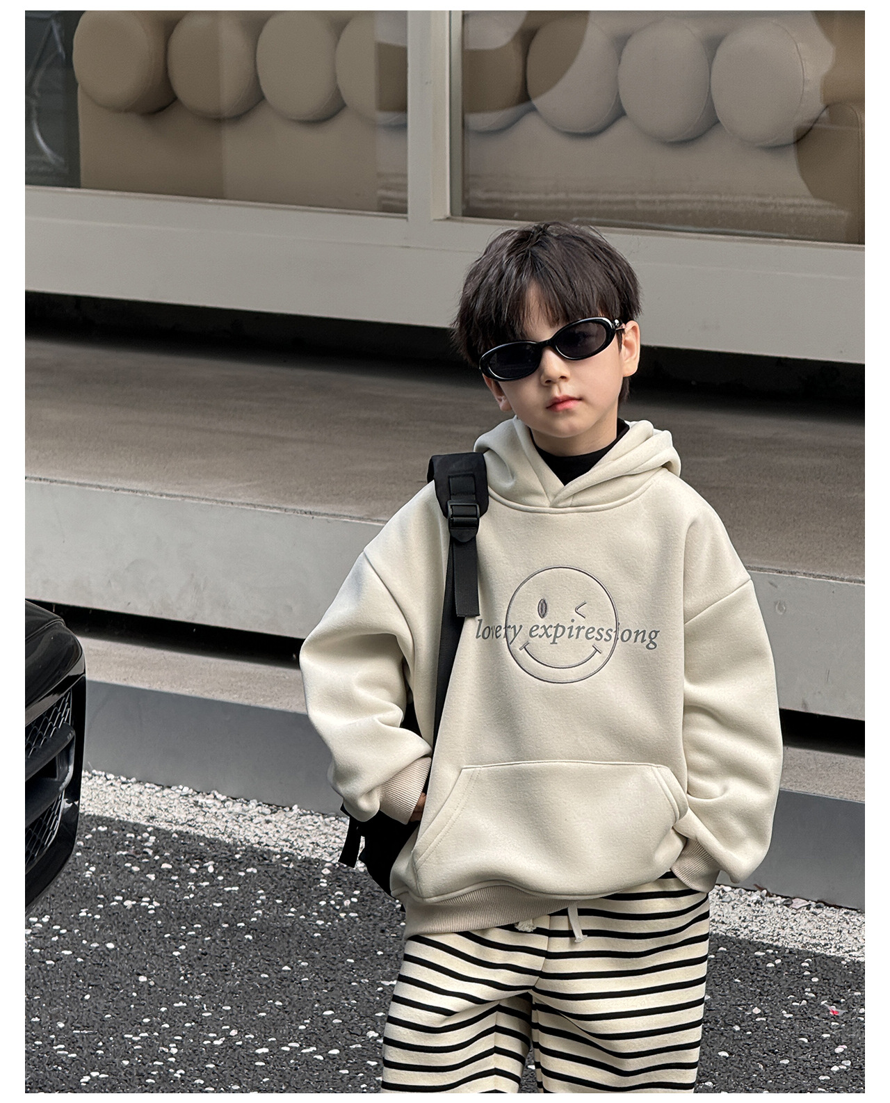 童酷2024儿童冬款湖州织里童装韩版宝宝上衣笑脸刺绣连帽男童卫衣详情34