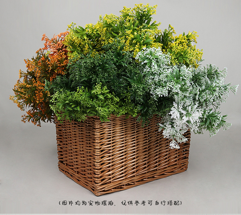 Long-stemmed rose grass artificial plant outdoor set fogging single flower art indoor landscaping artificial flower vase pic 21