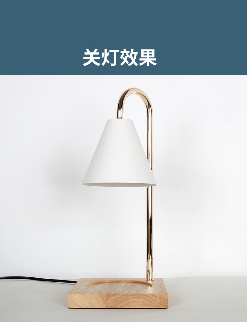 Aromatherapy melting candle wax lamp, retro and nostalgic marble melting candle lamp, home creative table lamp, plug-in dimming candlestick pic 9