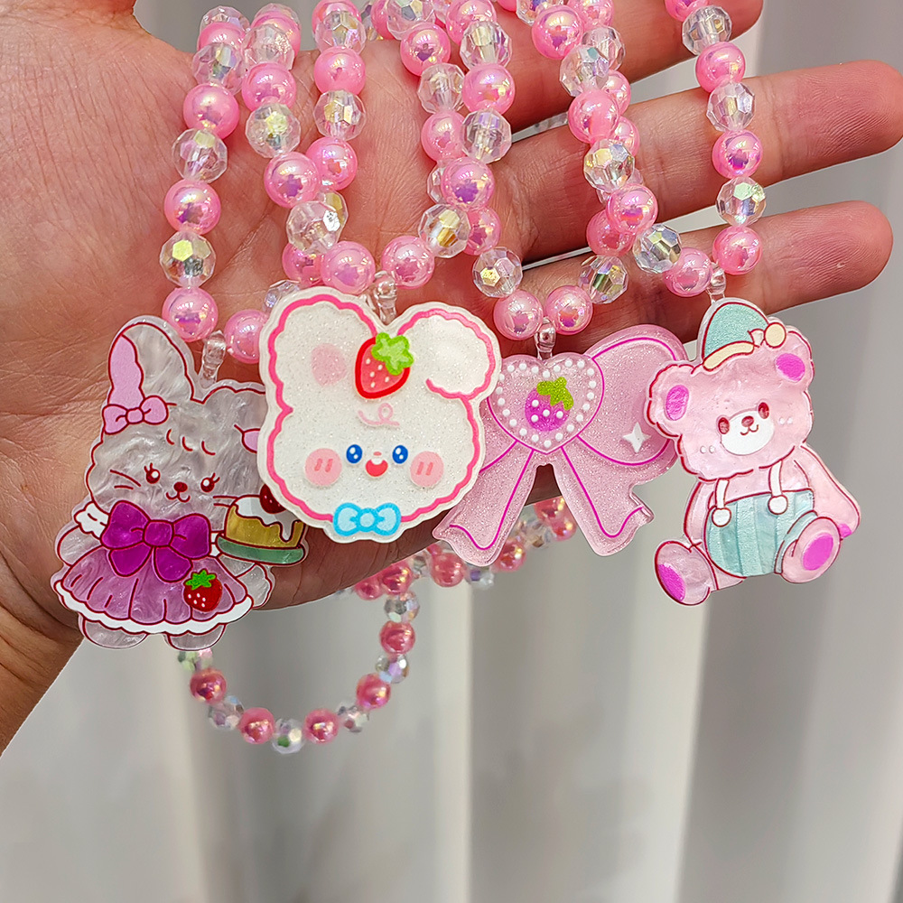 儿童串珠项链手链戒指套装 diy儿童饰品卡通女孩玩具配饰公主饰品详情4