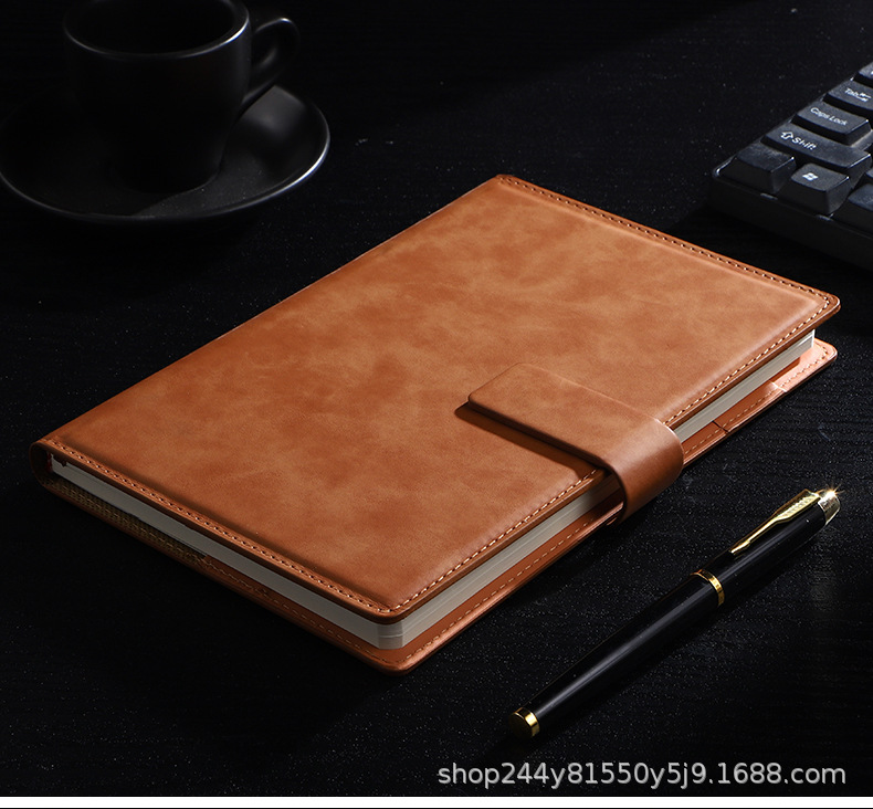 Business notebook office a5 square buckle magnetic buckle notepad paperback B5 gift box wholesale, can print diaries and meeting minutes pic 17