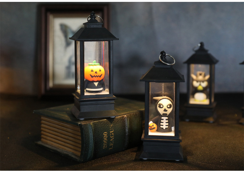 Cross-border new Halloween pumpkin lanterns, LED light wind lanterns, bar secret room Halloween costume supplies and props pic 15
