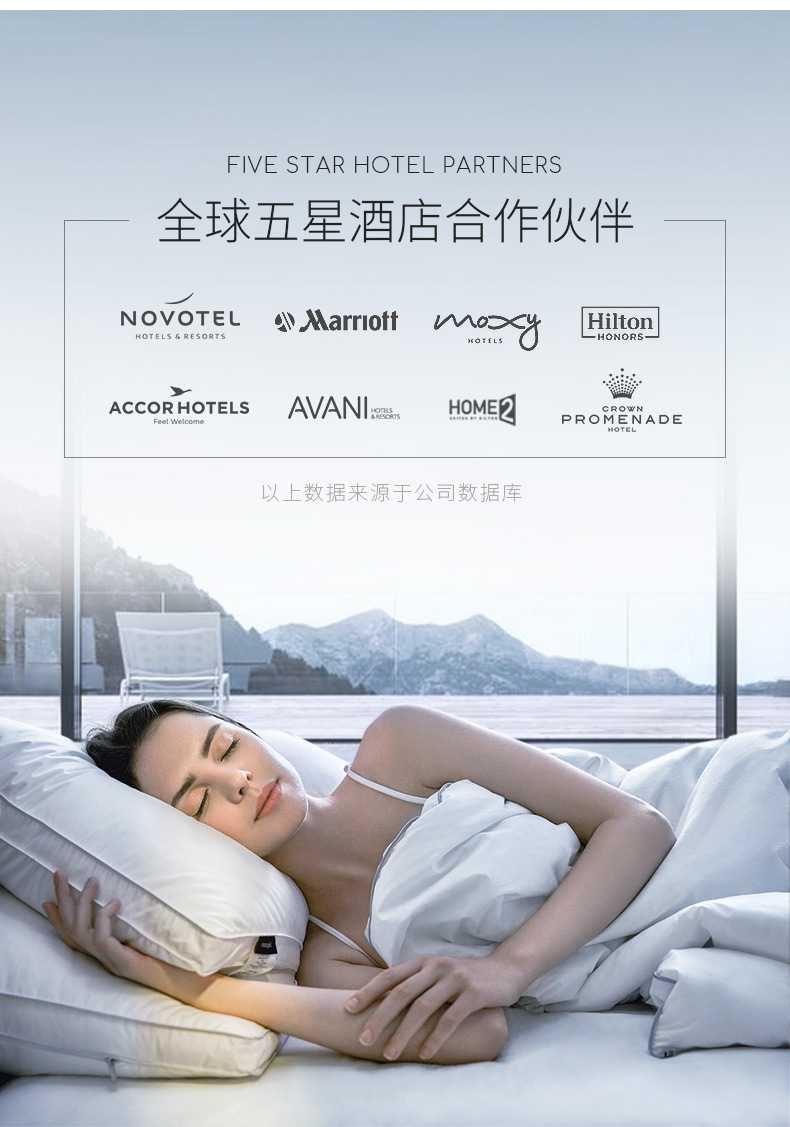 Hilton pure cotton pillow, all-cotton pillow core, five-star hotel and guesthouse neck protection pillow, single person wholesale pic 2