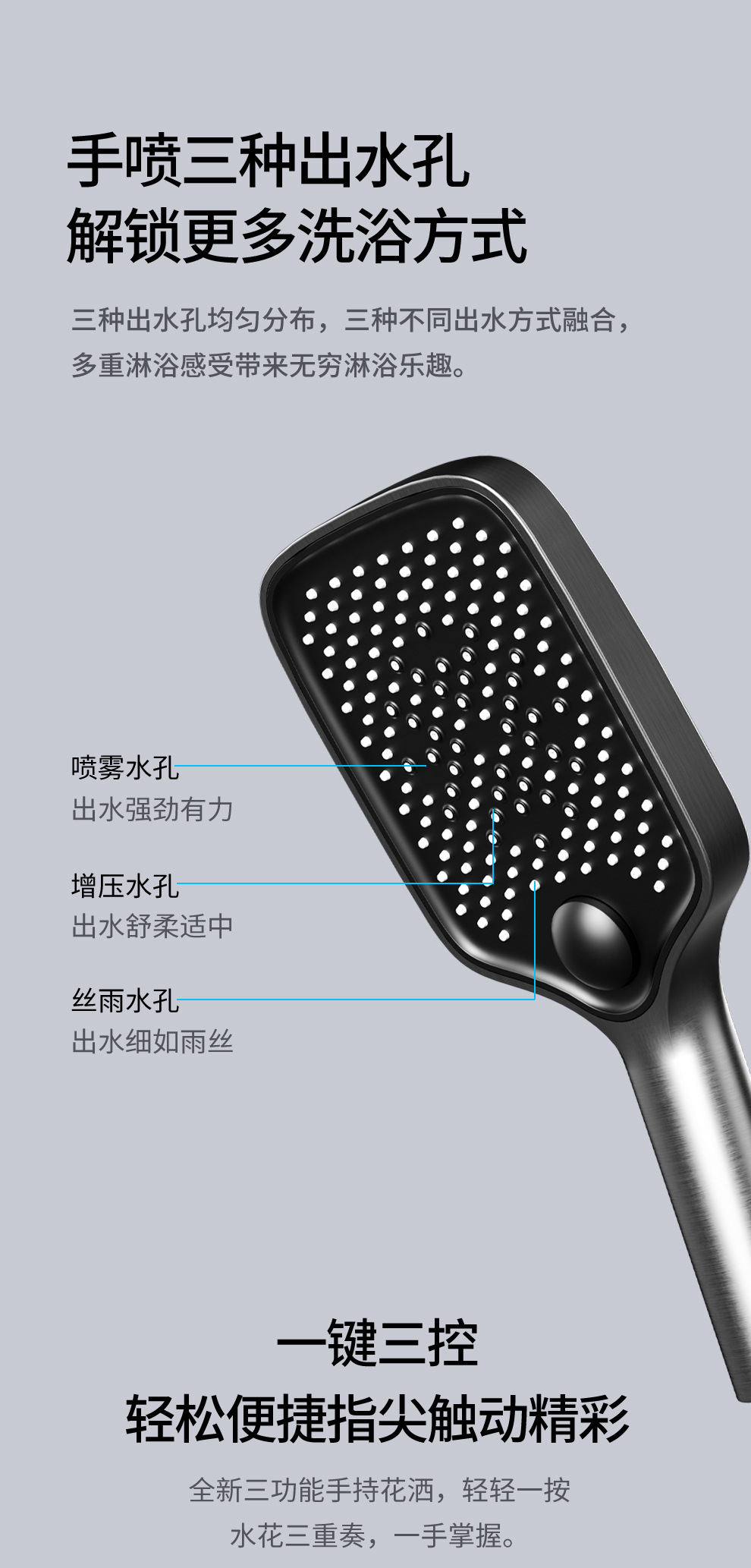 花洒批发套装家用淋浴全铜恒温数显航母钢琴按键升降水镀增压喷头详情13