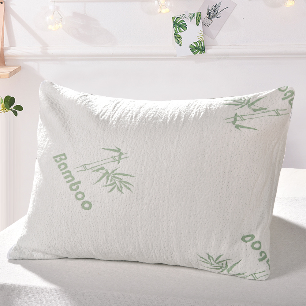 Best-selling new bamboo fiber neck pillow core comfortable three-dimensional pillow, factory direct sales and wholesale for single and double people pic 1