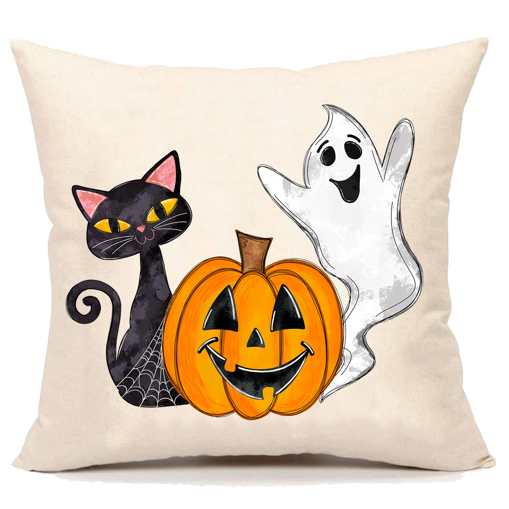 Wholesale of Halloween linen pillowcases with linen patterns pic 3