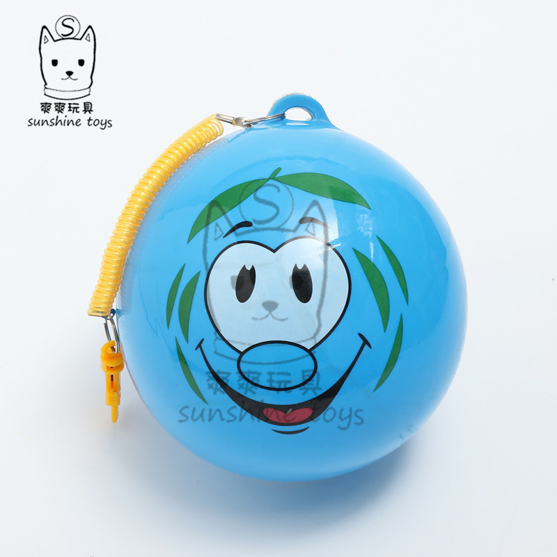 地摊货源9英寸带链儿童玩具练习足球拉绳充气PVC拍拍皮球跨境爆款详情26