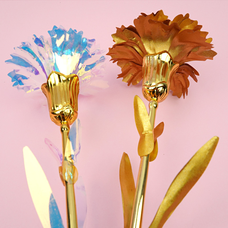 情人节24K彩金金箔玫瑰康乃馨 圣诞节玫瑰带礼盒活动赠品批发母亲节礼品详情20