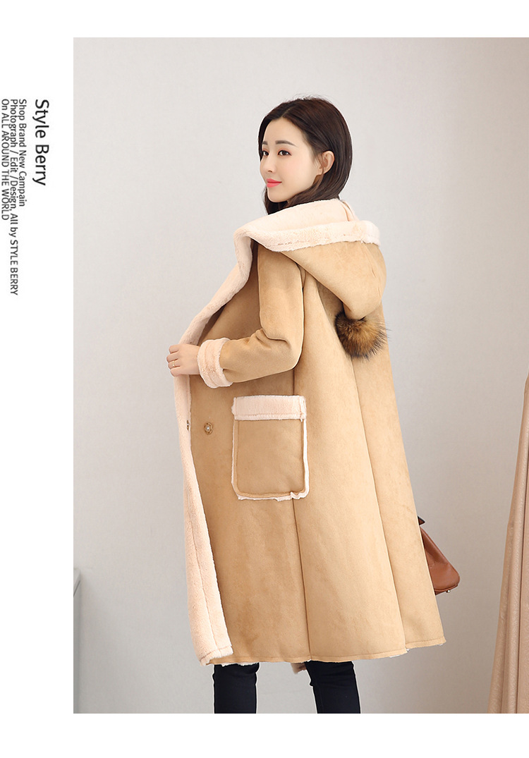 羊羔毛外套女中长款韩版冬季新款加绒加厚连帽鹿皮绒大衣详情17
