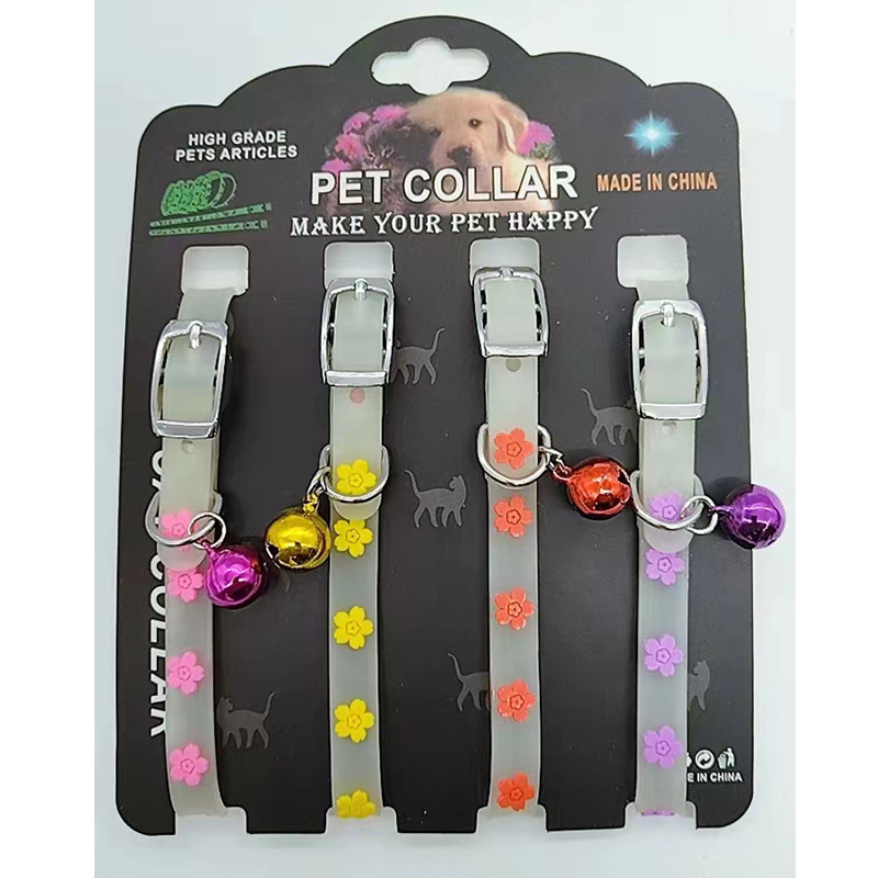 2022 nuevo collar de silicona fluorescente para gatos cachorros collar luminoso para perros cadena de gato luminoso pic 7