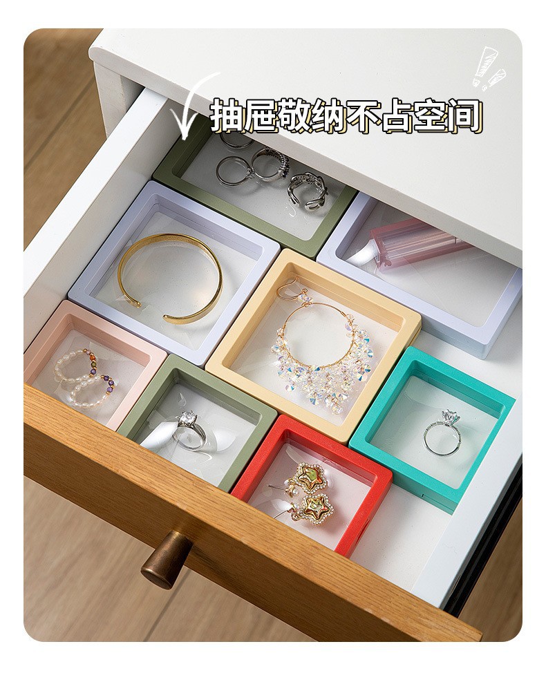 Anti-oxidation transparent PE film display box, suspended packaging box, gift bag, jewelry, ring and accessory box in stock pic 11